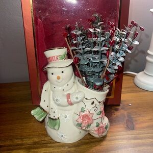Lenox “Petals & Pearls Snowman” Collectible Figurine w/Original Box